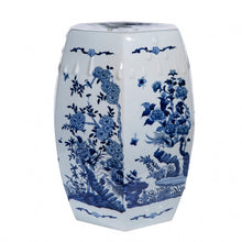 Load image into Gallery viewer, Hexagonal Floral & Bird Motif Garden Stool (Pre-Order)