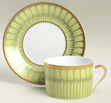 Load image into Gallery viewer, Arcades Vert Teacup and Saucer