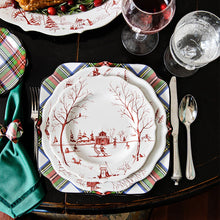 Load image into Gallery viewer, Juliska Country Estate Winter Frolic Dessert/Salad Plate - Ruby S/4