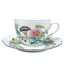 Load image into Gallery viewer, Paradis Bleu Teacup and Saucer