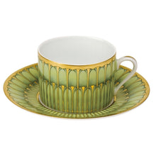 Load image into Gallery viewer, Arcades Vert Teacup and Saucer