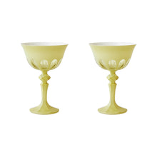 Load image into Gallery viewer, Rialto Glass Coupe Set/2, Creme
