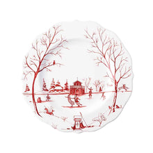Load image into Gallery viewer, Juliska Country Estate Winter Frolic Dessert/Salad Plate - Ruby S/4