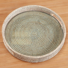 Load image into Gallery viewer, Burma Rattan Round Serving Tray