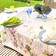 Load image into Gallery viewer, Provence White Floral Tablecloth 70x144