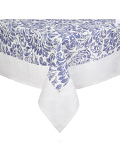 Load image into Gallery viewer, Santorini White & Blue Tablecloth 70x144 (Pre-Order)
