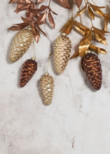Load image into Gallery viewer, FROSTED PINECONE ORNAMENT 2.5" x 5.5"
