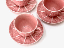 Load image into Gallery viewer, Pink Cabbage Tea Cup and Saucer