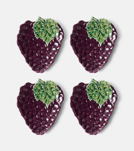 Load image into Gallery viewer, Bordallo Pinheiro Grape-Shaped Dessert Plate S/4