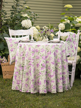 Load image into Gallery viewer, Lilac Festival Green Round Tablecloth