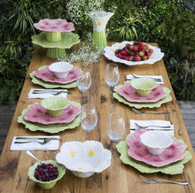 Load image into Gallery viewer, Maria Flor Pink Dahlia Dinner Plates- S/4