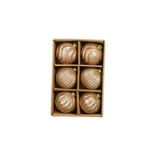 Load image into Gallery viewer, METALLIC BAUBLE ORNAMENT S/6 3&quot;
