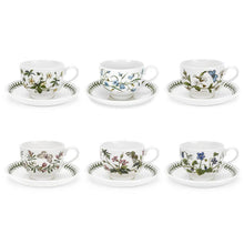 Load image into Gallery viewer, Portmeirion Botanic Garden Teacup &amp; Saucer s/4
