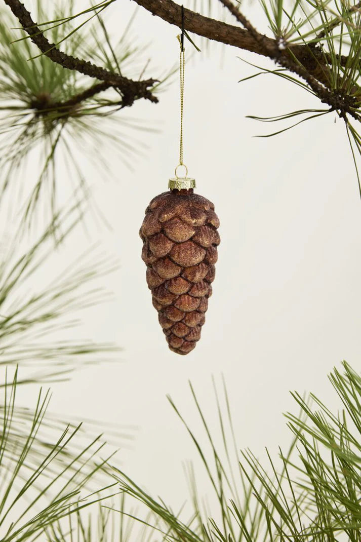 FROSTED PINECONE ORNAMENTS 2