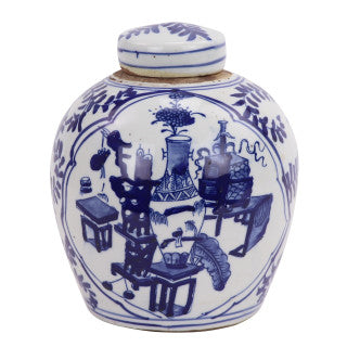 Blue And White Mini Jar Medallion Symbol (Pre Order)