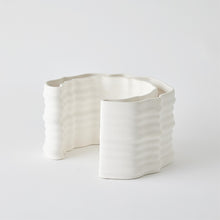 Load image into Gallery viewer, CRESCENT PRINTED VASE MATTE WHITE LARGE
