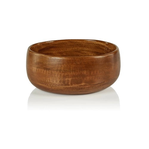 Zodax Gabonese Round Mango Wood Bowl Large