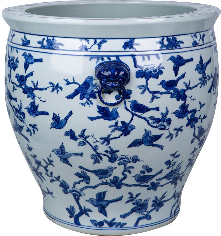 Flock of Birds Porcelain Planter