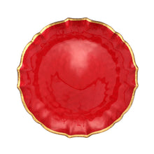Load image into Gallery viewer, Baroque Glass Dinner Plates Red S/4
