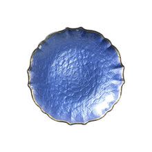 Load image into Gallery viewer, Baroque Glass Salad Plate Cobalt S/4
