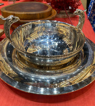 Load image into Gallery viewer, Christofle Vintage Silver Plated Prism Eagle Centerpiece Bowl &amp; Tray

