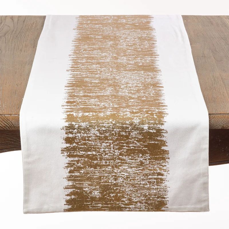 Agatha Metallic Banded Design Table Runner