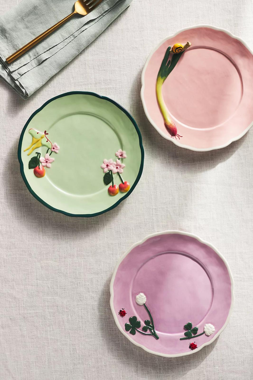 Anthropologie Francesca Kaye Dessert Plates s/4