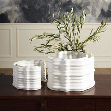 Load image into Gallery viewer, CRESCENT PRINTED VASE MATTE WHITE LARGE
