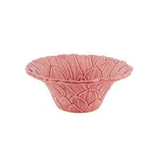 Maria Flor Pink Dahlia Bowls s/4
