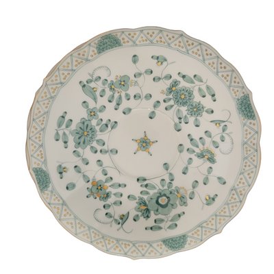 Meissen Oriental Flowers Emerald Dinner Plate