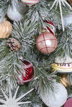 Load image into Gallery viewer, GLITTER PLAID ORNAMENT 3.75&quot;
