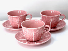 Load image into Gallery viewer, Pink Cabbage Tea Cup and Saucer
