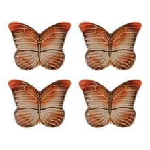 Load image into Gallery viewer, Bordallo Pinheiro Cloudy Butterflies By Claudia Schiffer Bread and Butter Plates S/4
