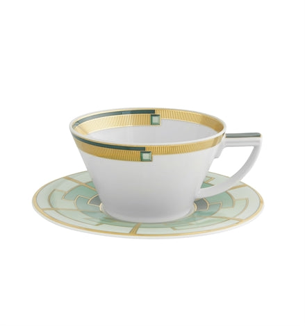 Emerald Tea Cup With Saucers