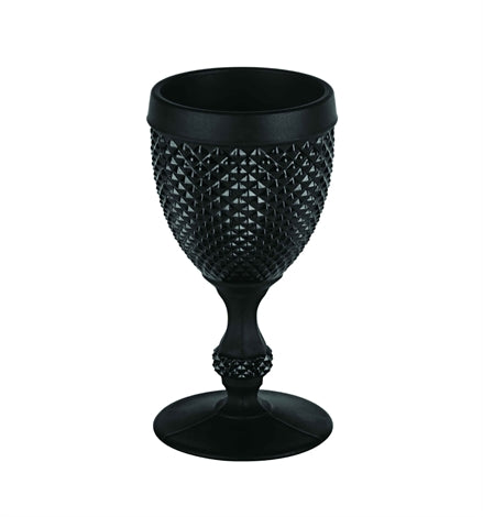 Vista Alegre Bicos Frosted Black Goblet S/4