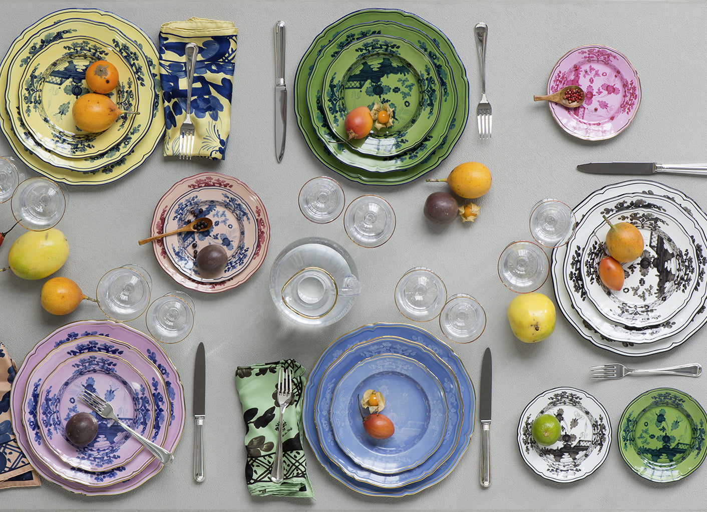 Richard Ginori Oriente Italiano - Azalea Salad/Dessert Plate S/4