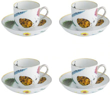 Load image into Gallery viewer, Caribe Tea Cups &amp; Saucers S/4
