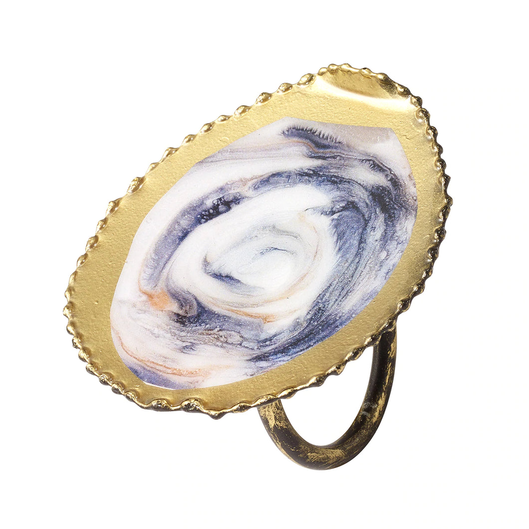 Painted Oyster Napkin Ring