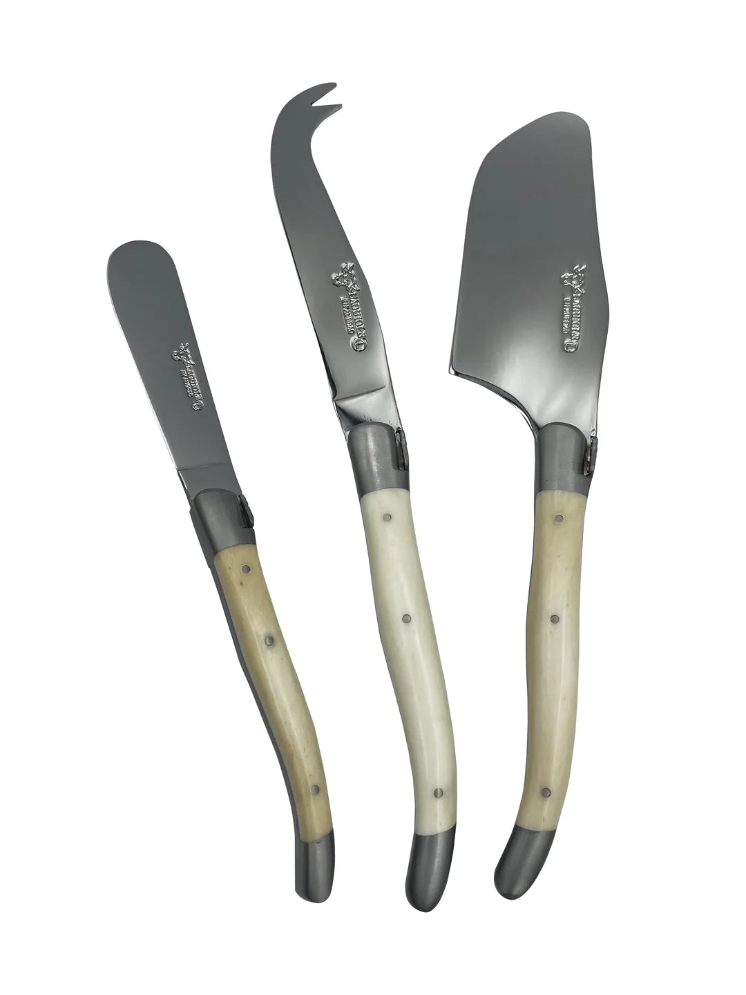 Laguiole en Aubrac Handcrafted 3-Piece Cheese Knife Set with