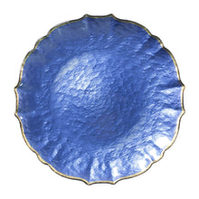 Load image into Gallery viewer, Baroque Glass Dinner Plates Cobalt S/4
