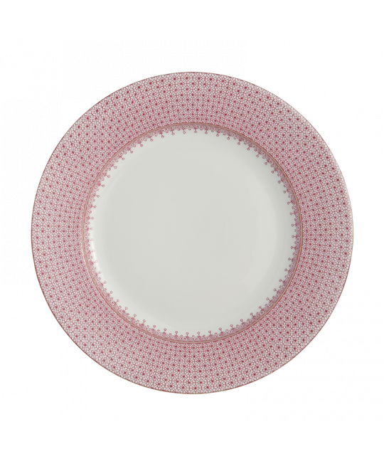 Pink Lace Charger Plates S/4
